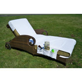 Chaise Lounge Cover with 3 Side Accessory Pockets
