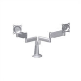 Height-Adjustable Static Dual Arm Dual Monitor Desk Mount