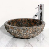 16.5" Round Vessel Sink with Broken Edge