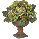 Artichoke Centerpiece Silk Flower Arrangement in Green