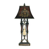 Two Light Double Tassel Table Lamp
