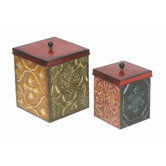 Geometric Medallion Box (Set of 2)