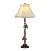 Wolcott Lake Lamp in Antiqued Silver Leaf