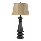 Ocean Voyager Anchor Post Table Lamp in Restoration Black