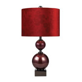 Everson Lamp in Cherry Glass and Black Nickel