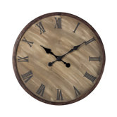 Wooden  Roman Numeral Wall Clock