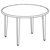Library 3000 Round Study Table