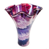 Hand Blown Glass Vase in Purple