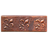 Fleur De Lis 2" x 6" Copper Border Tile