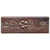 Multi-Flower Band 2" x 6" Copper Border Tile