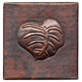 Banana Leaf 4" x 4" Copper Tile