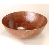 Rimless Round  Copper Vessel Sink