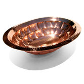 Tortoise Shell Oval Copper Undermount Sink