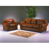 Cheyenne 3 Seat Leather Sofa Set