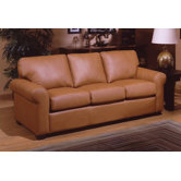 West Point Leather Queen Sleeper Sofa