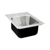 15 x 18 Single Bowl Drop-in Sink with Faucet Ledge