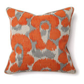 African Mod Leopard Print Pillow in Orange
