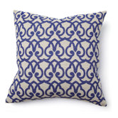 Full Bloom London Print Pillow in Blue
