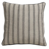 Utilitarian Linen S. Street Black Accent Pillow