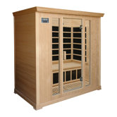 4-Person Infrared Sauna with Ten Carbon Heaters and Color Therapy Lights