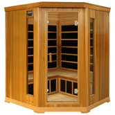 3-4 Person Corner Luxury Cedar Infrared Sauna