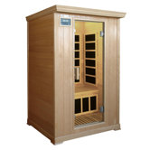 2-Person Infrared Sauna with Eight Carbon Heaters and Color Therapy Lights