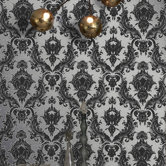 Damsel Temporary Wallpaper in Metallic Silver