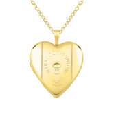 "First Communion" Heart-shaped Locket Necklace