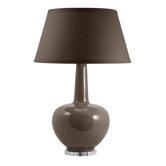 Porcelain Urn Table Lamp in Taupe