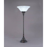Table Lamp with White Marble Glass Shade
