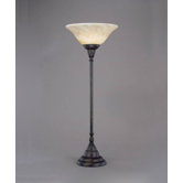 Table Lamp with Italian Marble Glass Shade