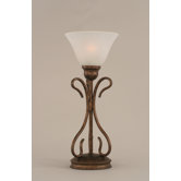 Swan Table Lamp with 7" White Marble Glass Shade