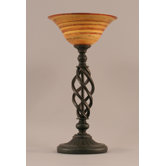 Elegant&eacute; Table Lamp with 10" Firr&eacute; Saturn Glass