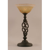 Elegant&eacute; Table Lamp with 10" Amber Crystal Glass