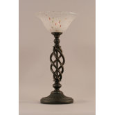 Elegant&eacute; Table Lamp with 10" Frosted Crystal Glass