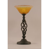Elegant&eacute; Table Lamp with 10" Gold Champagne Crystal Glass