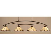 Bow 4 Light Kitchen Island Pendant