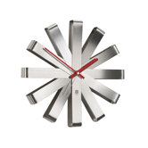 Ribbon Clock in Steel