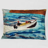Speed Boat Decorative Pillow