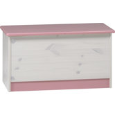 Spielzeugkiste "Wendy" in White wash / Rosa