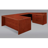 Fairplex Right / Left Executive Lateral File U Desk with Grommet Holes and Wire Management
