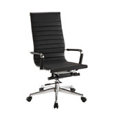 Pantera Metal and Synthetic High-Back Leather Office Chair