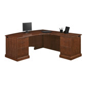 Belmont Right Corner "L" Executive Desk with 6 Drawers