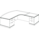 Belmont Right Corner "L" Executive Desk Grommet Holes