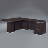 Pimlico 72" W Right Peninsula L-Shape Executive Desk (Fully Assembled)
