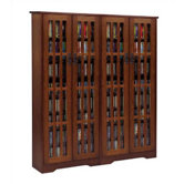 Glass Door Double Multimedia Cabinet