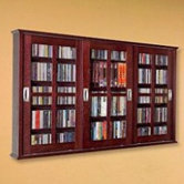 Triple Glass Door Multimedia Wall Mounted Cabinet