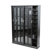 Sliding Glass 3 Door Multimedia Cabinet