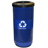 20 Gallon Perforated Recycling Receptacle with Optional Round or Slot Opening