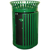 Queen City 36 Gallon Gated Trash Receptacle and Flat Top Lid